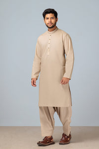 C-BEIGE-COTTON-KURTA SHALWAR (KSRS23-065)