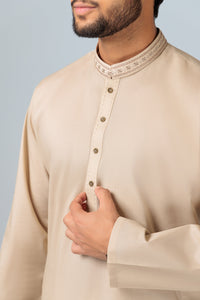 C-BEIGE-COTTON-KURTA SHALWAR (KSRS23-065)