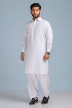 Charger l&#39;image dans la galerie, BR-WHITE-BLENDED-KURTA SHALWAR (KSRS23-072)
