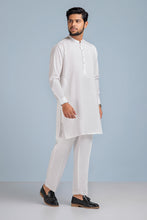 Laden Sie das Bild in den Galerie-Viewer, WHITE-BLENDED-KURTA PAJAMA TROUSER (KSS23-025)
