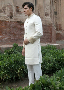 DESIGNER - MENSWEAR - OFF WHITE SHERWANI