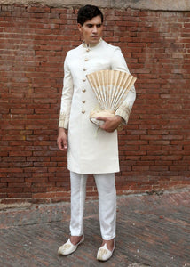 DESIGNER - MENSWEAR - OFF WHITE SHERWANI